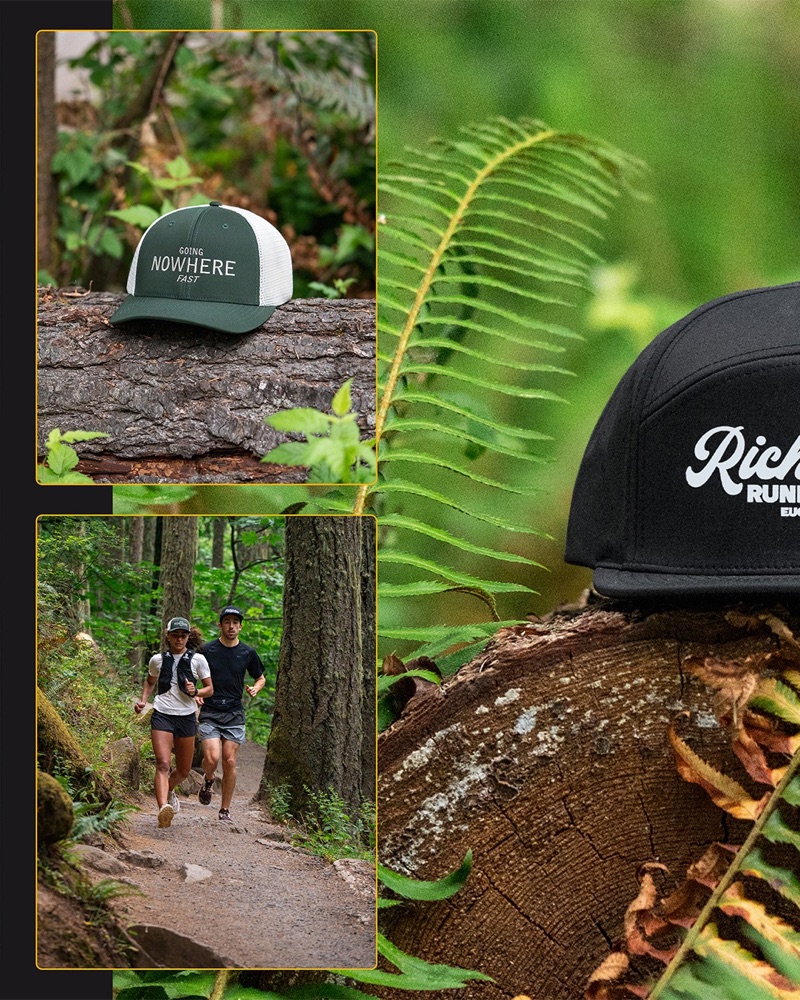 Slide 6: collage and Running Club cap, left half